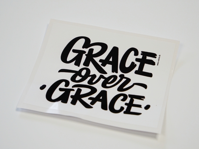 Aufkleber: Grace over Grace